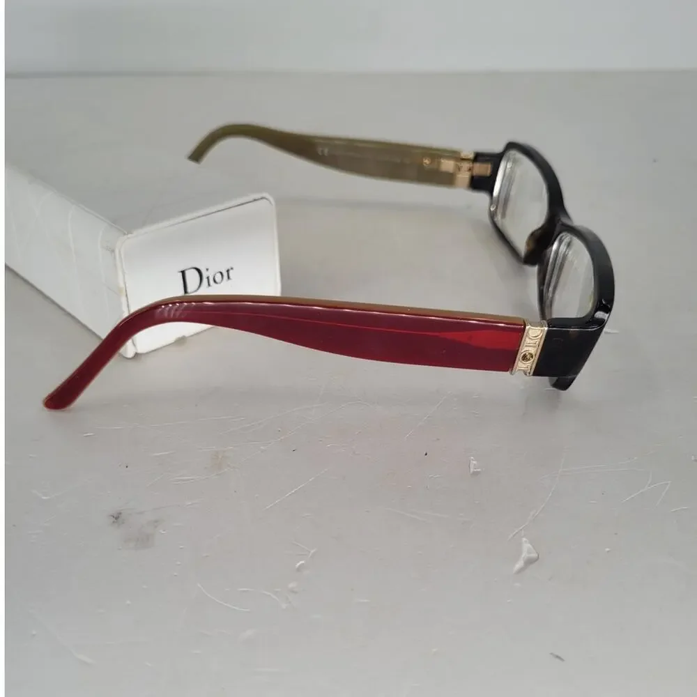 Christian Dior‎ Havana Red Eyeglasses Chic Designer Italy Frames